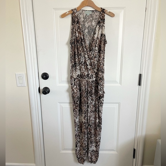 Veronica M animal print jumpsuit medium - Picture 1 of 4